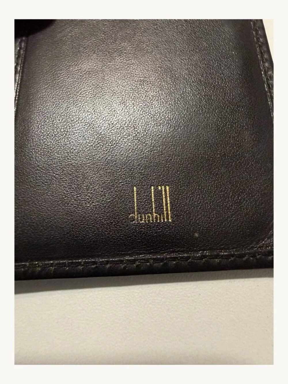 Dunhill Black Leather Long Bifold Wallet